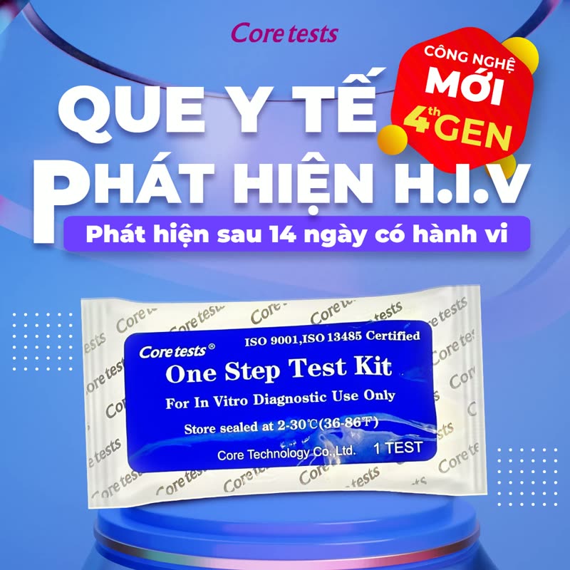 Túi que test HIV Core tests
